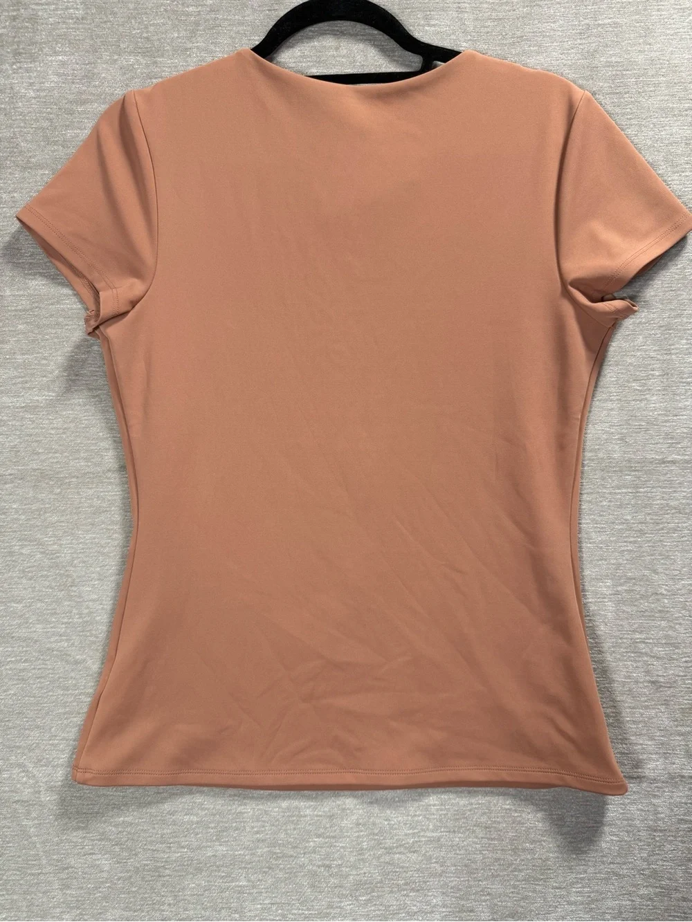 Express Body Contour Dusty Pink Stretch Crew Neck Short Sleeve Top Size L